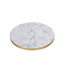 Lamidur_Marble Carrara_round_with bronze edge
